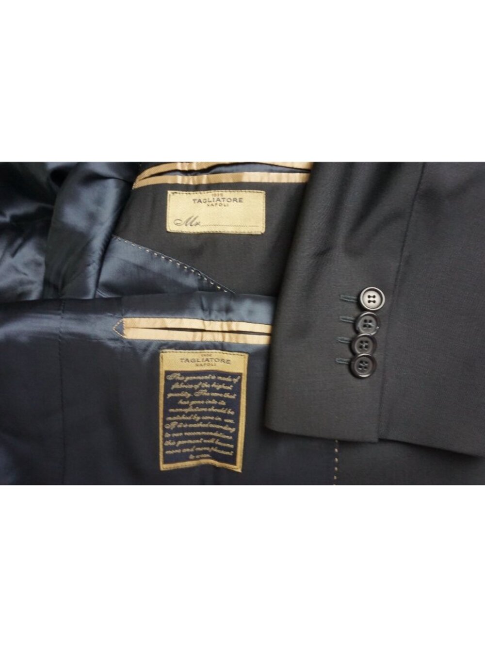 Tagliatore Napoli Blue S120s Wool 2 Pc Suit Jacket Pants Sz 44R Brand New